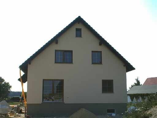 05.08.2003: Fundamentarbeiten Garage; Sockelputz