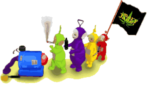 Tubbies nach Drogenexzess (Grafik von Roman & Georg Steiner)